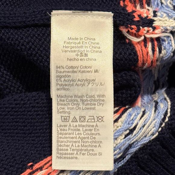 NEW J Crew Sweater Fair Isle Nordic Boho Preppy Cottage Scandi Cozy Blue Medium - Picture 4 of 7